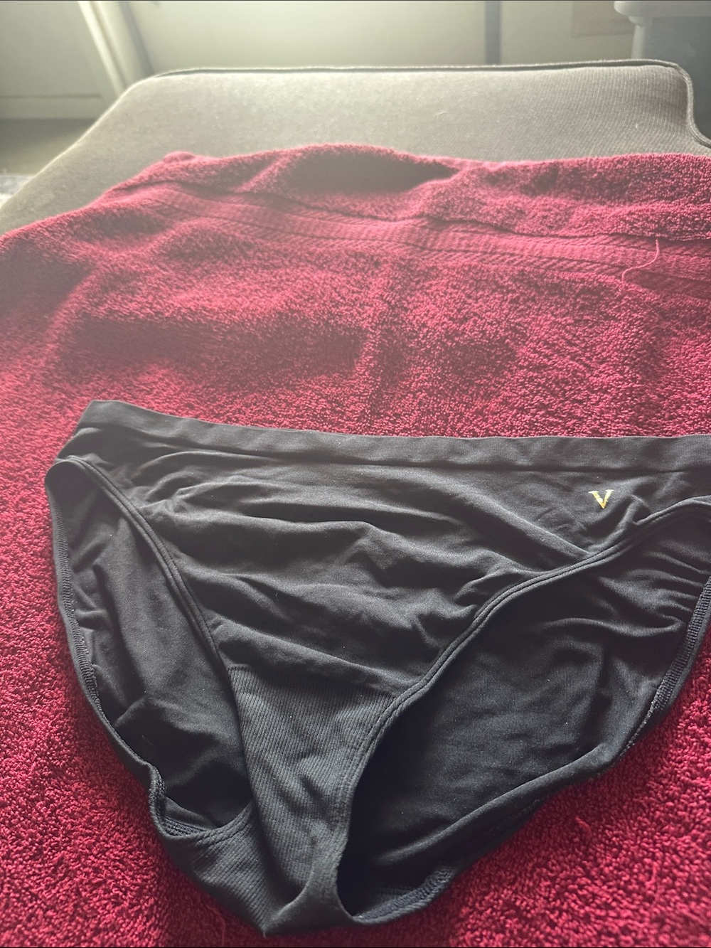 NWOT Women’s Black Briefs with Subtle Gold Accent